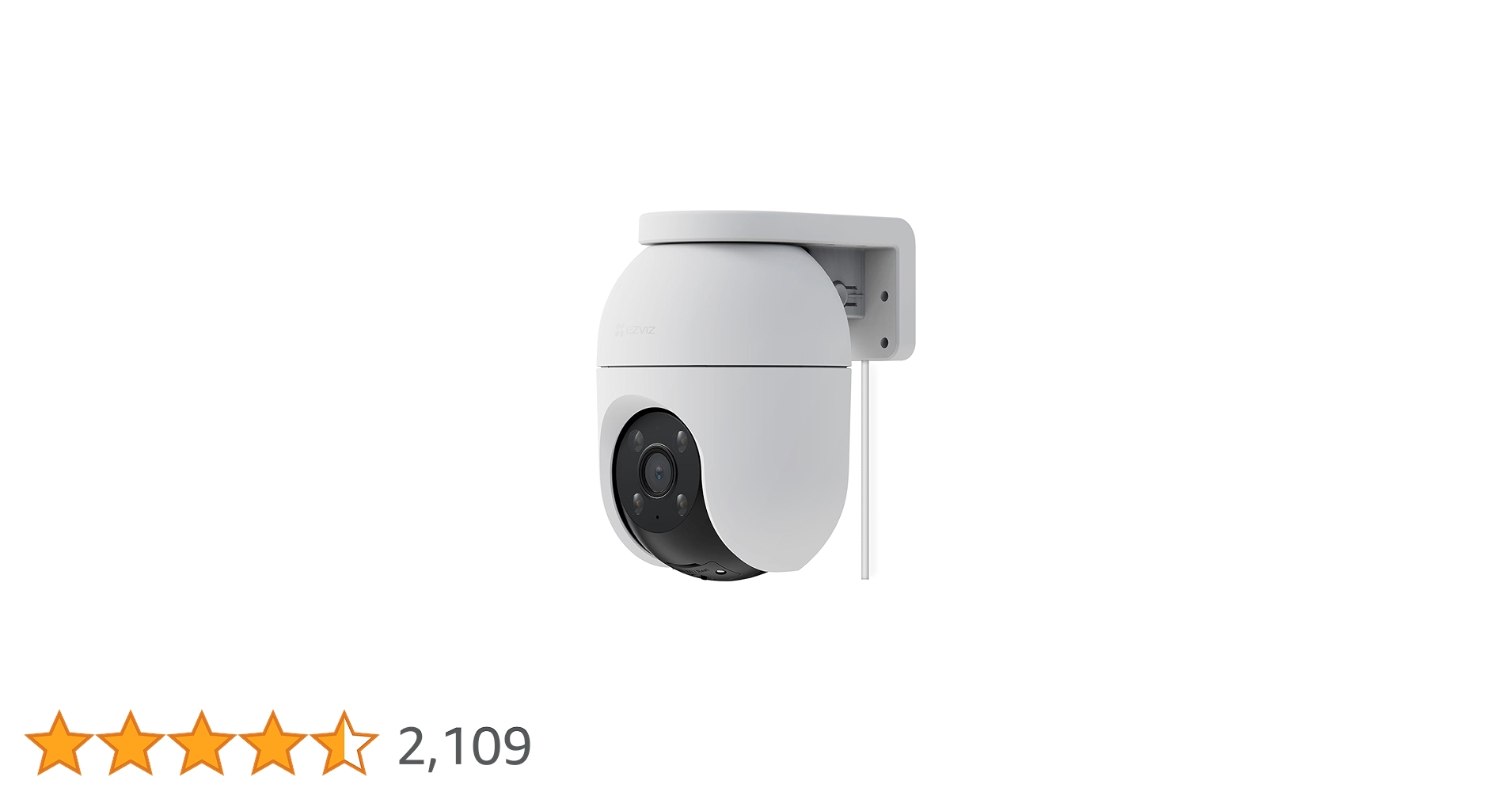 EZVIZ HIKVISION C8c PTZ 監視カメラ　４台 EZVIZ C8C - Outdoor Smart Wi-Fi Pan & Tilt Camera